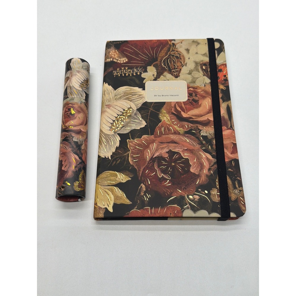Bruno Visconti Floral Butterfly Journal and DreamWrite Ballpoint Pen Set